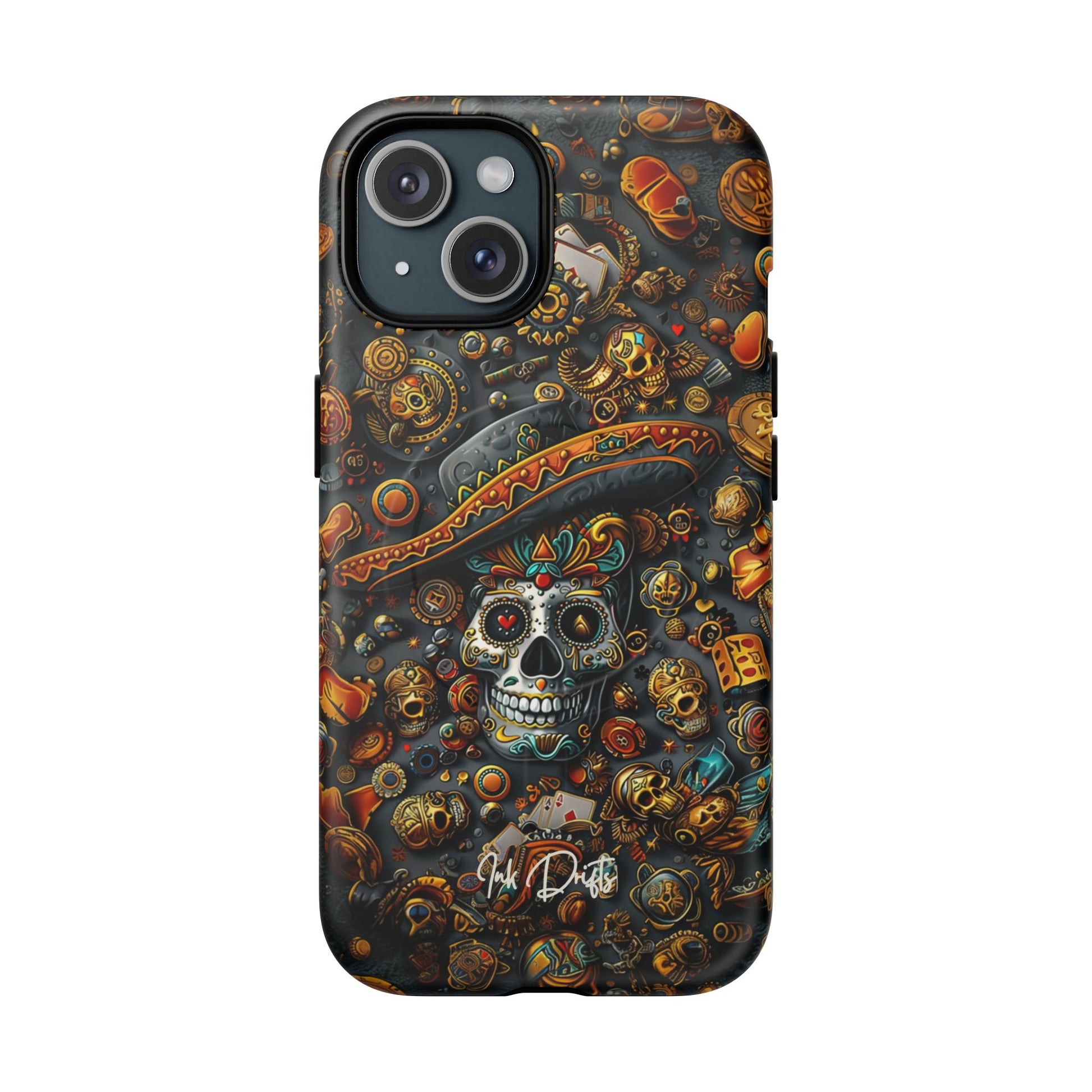 iPhone 15 Matte Phone Case - Aztec Gold | MagSafe iPhone Case