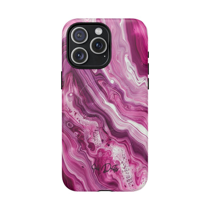 iPhone 15 Pro Max Matte Phone Case - Pink Marble | MagSafe iPhone Case