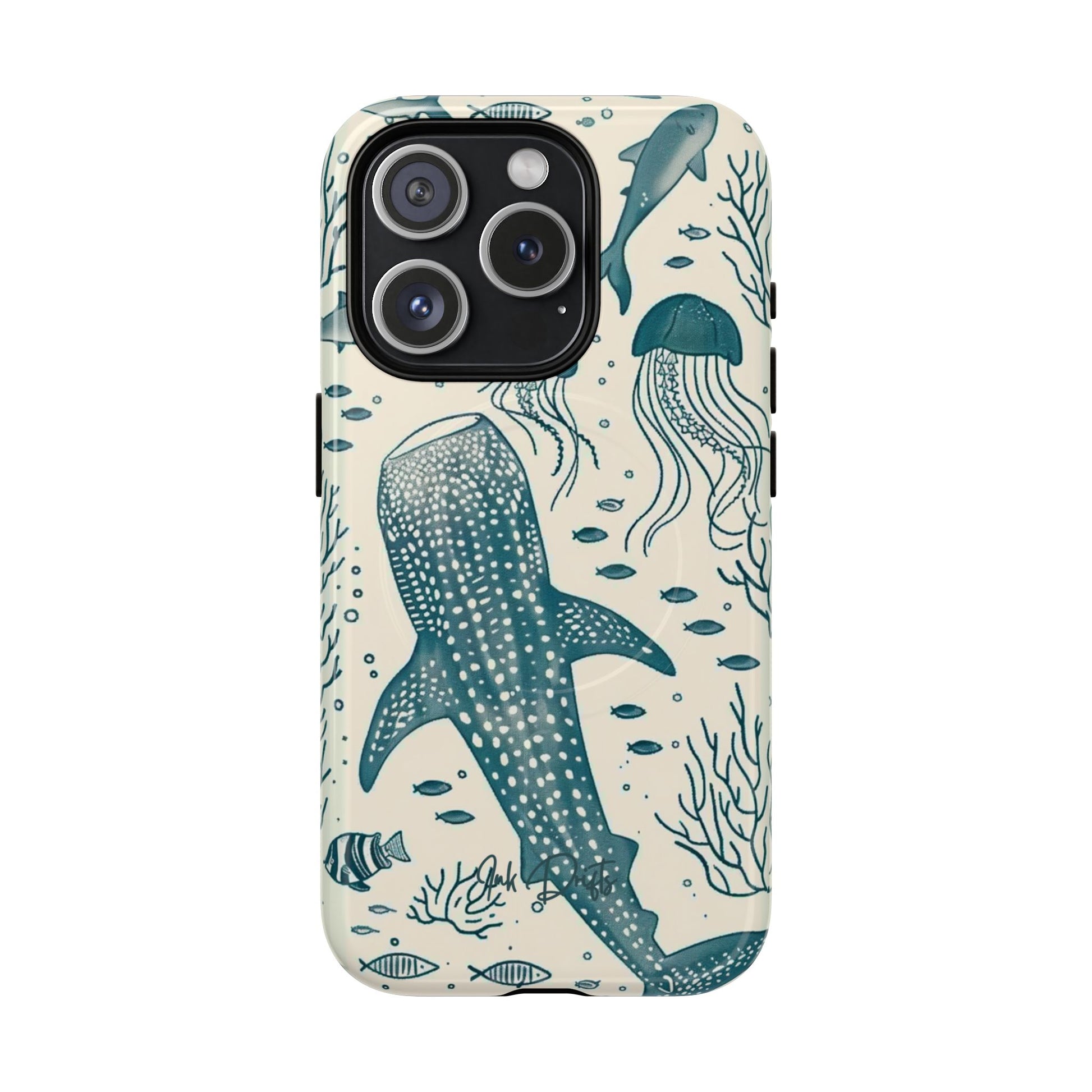 iPhone 15 Pro Glossy Phone Case - Ocean Depths | MagSafe iPhone Case