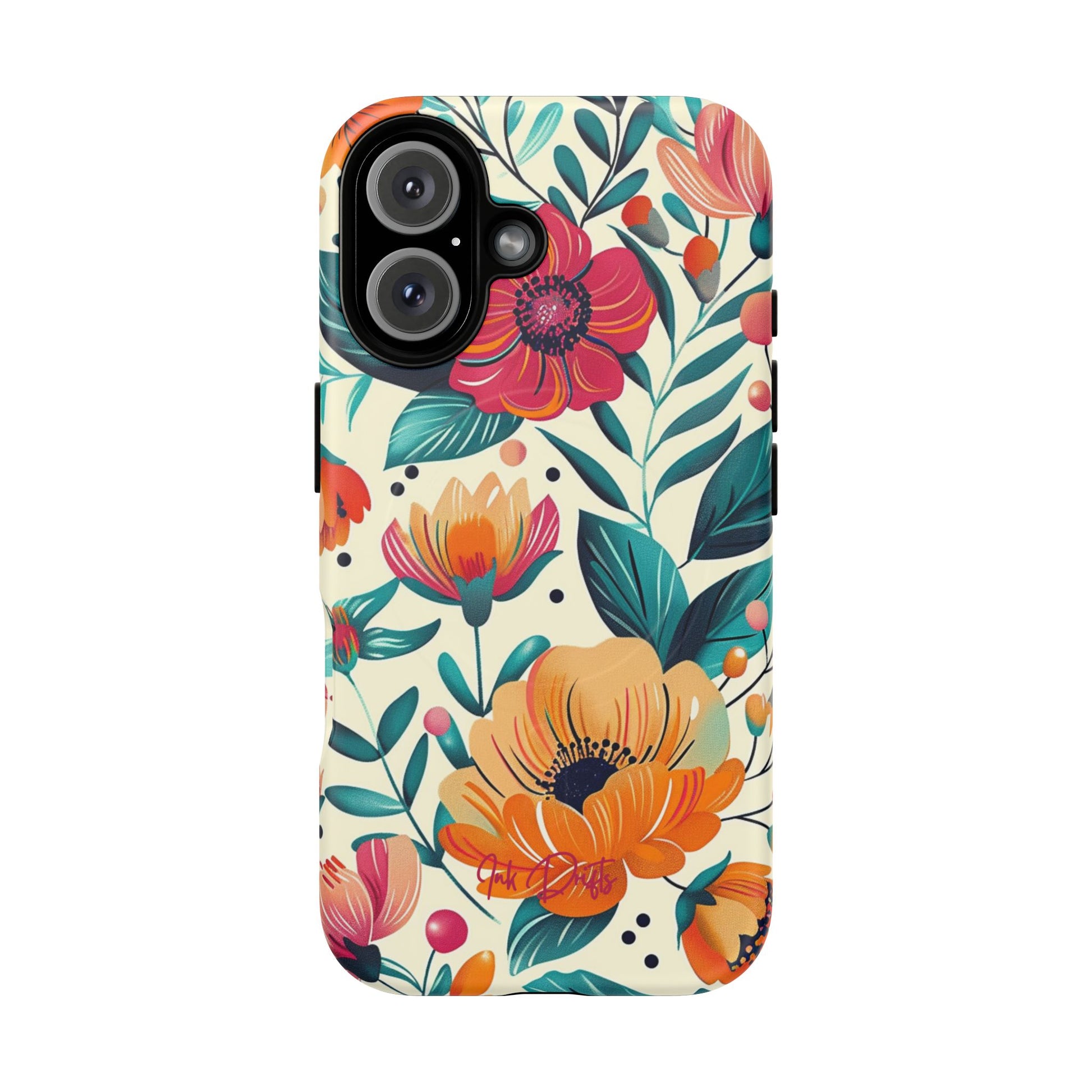 iPhone 16 Matte Phone Case - Floral Garden | MagSafe iPhone Case