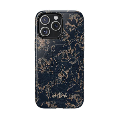 iPhone 15 Pro Max Glossy Phone Case - Golden Elegance | MagSafe iPhone Case