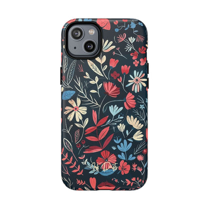 iPhone 14 Plus Matte Phone Case - Twilight Petals | MagSafe iPhone Case