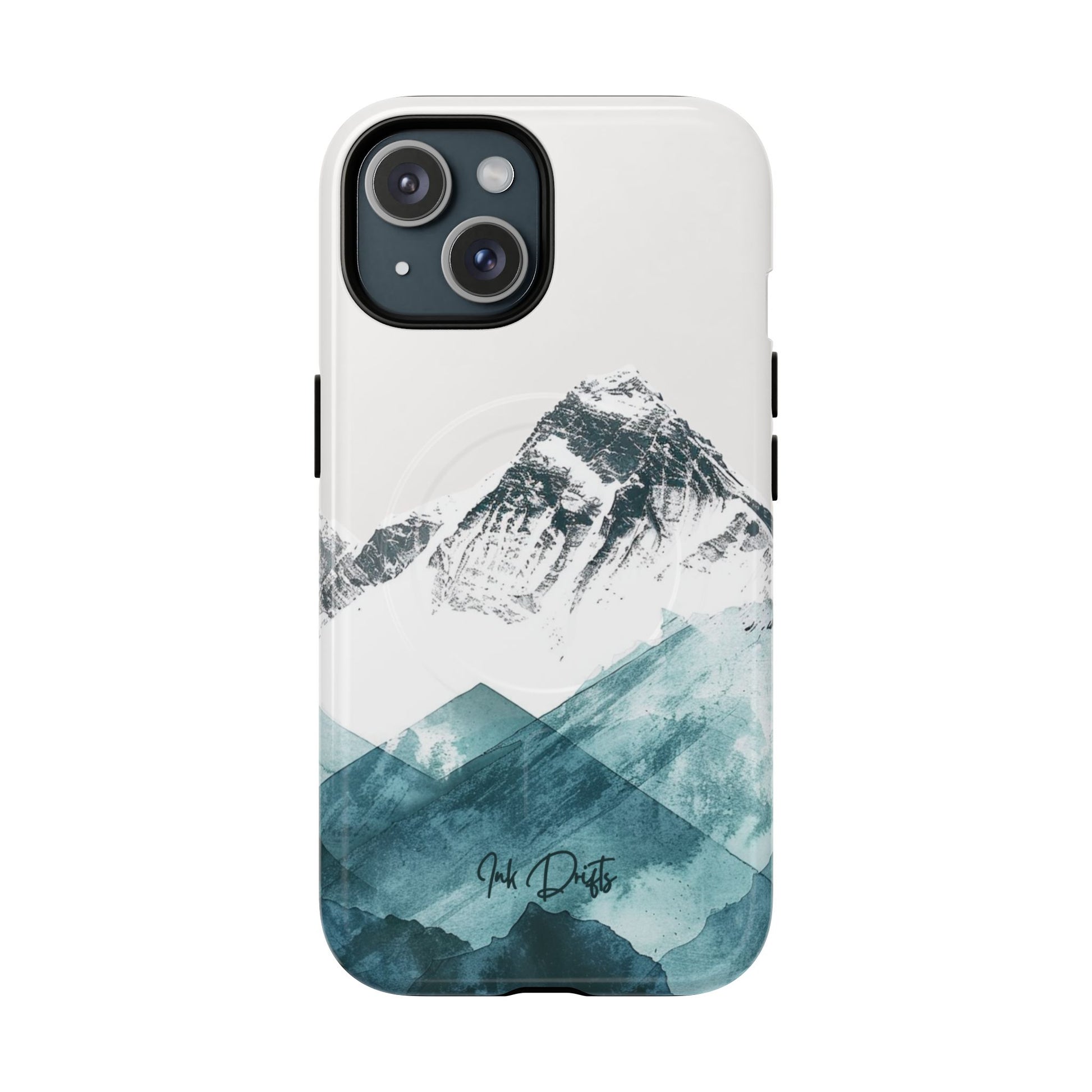 iPhone 15 Glossy Phone Case - Alpine Serenity | MagSafe iPhone Case