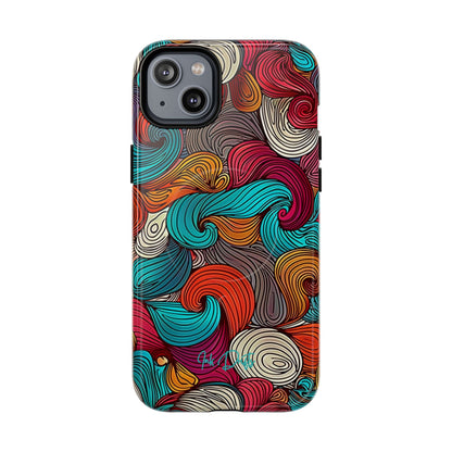 iPhone 14 Plus Glossy Phone Case - Vivid Curls | MagSafe iPhone Case