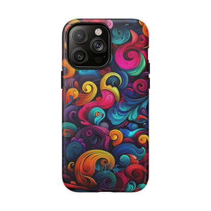 iPhone 14 Pro Max Matte Phone Case - Psychedelic Waves | MagSafe iPhone Case