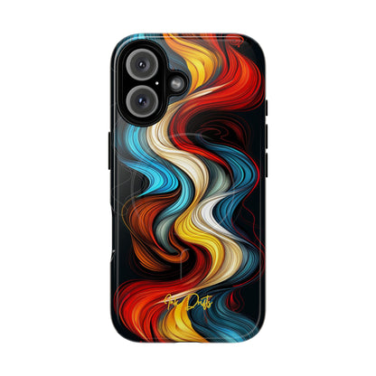 iPhone 16 Glossy Phone Case - Tangled Colors | MagSafe iPhone Case