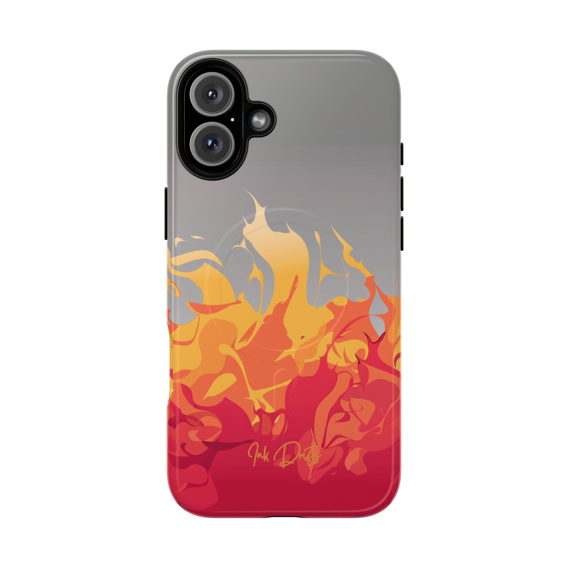 iPhone 16 Plus Glossy Phone Case - Flame Burst | MagSafe iPhone Case