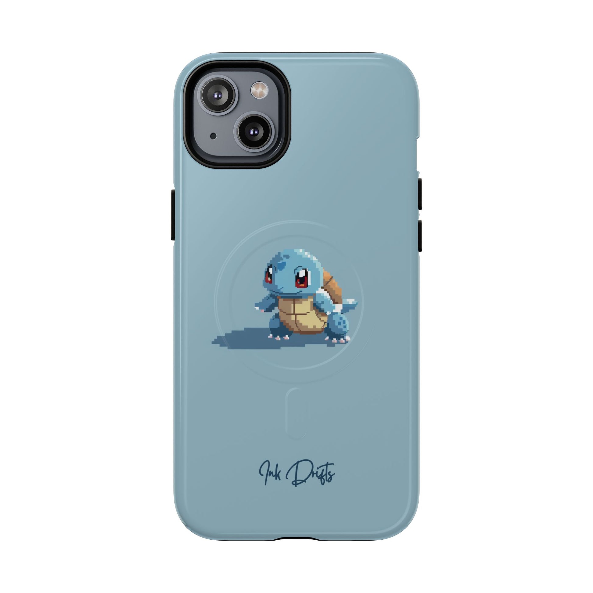 iPhone 14 Plus Glossy Phone Case - Pixel Squirtle | MagSafe iPhone Case