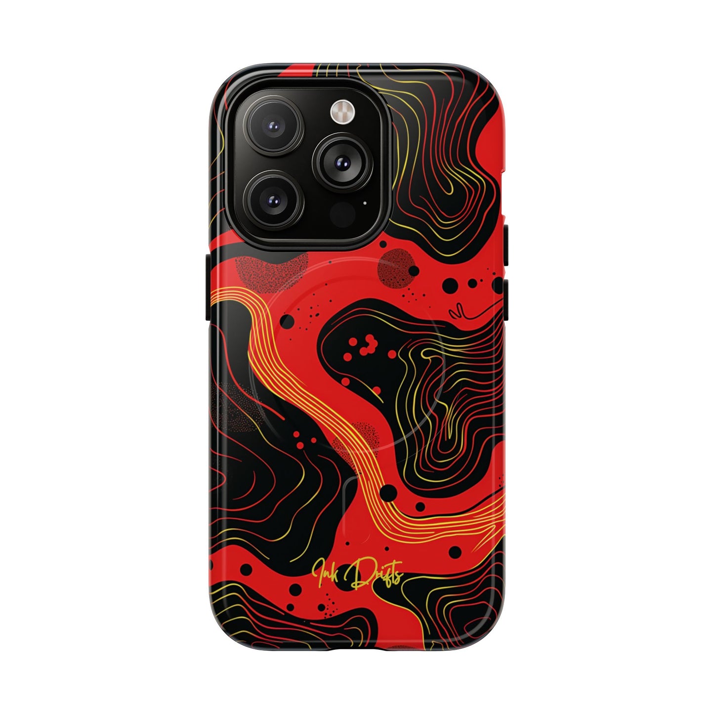 iPhone 14 Pro Glossy Phone Case - Ember Waves | MagSafe iPhone Case