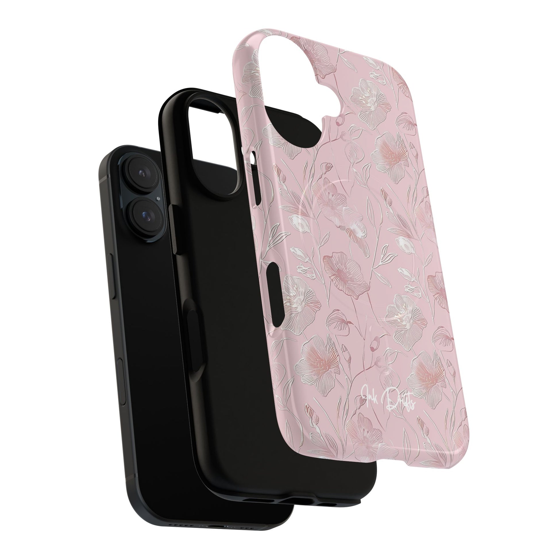 Phone Case - Pink Flora | MagSafe iPhone Case