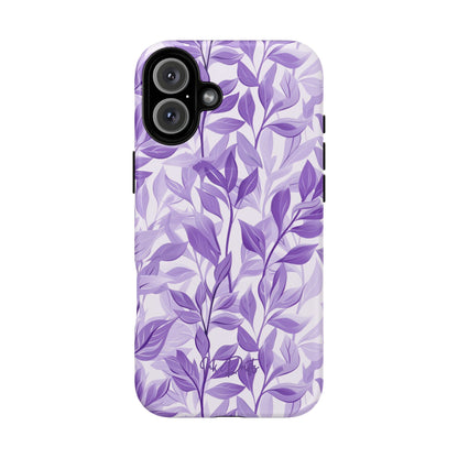 iPhone 16 Plus Matte Phone Case - Lavender Leaves | MagSafe iPhone Case