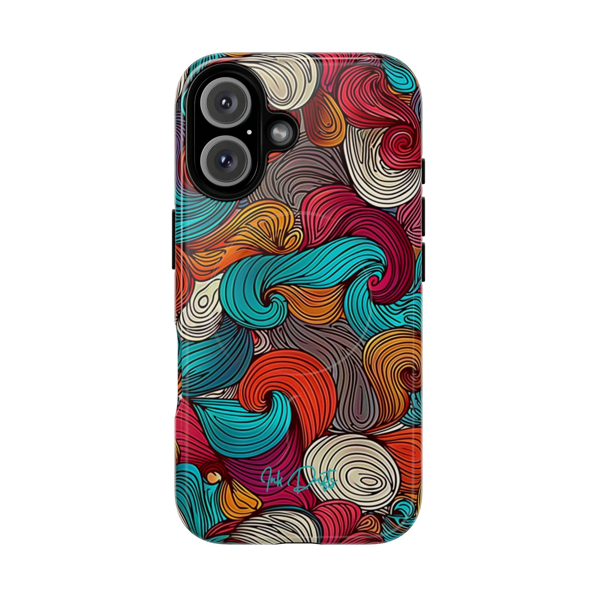 iPhone 16 Glossy Phone Case - Vivid Curls | MagSafe iPhone Case