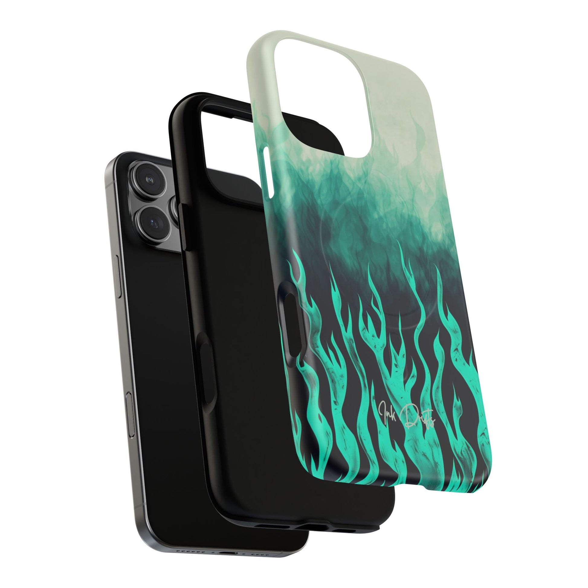 Phone Case - Teal Inferno | MagSafe iPhone Case