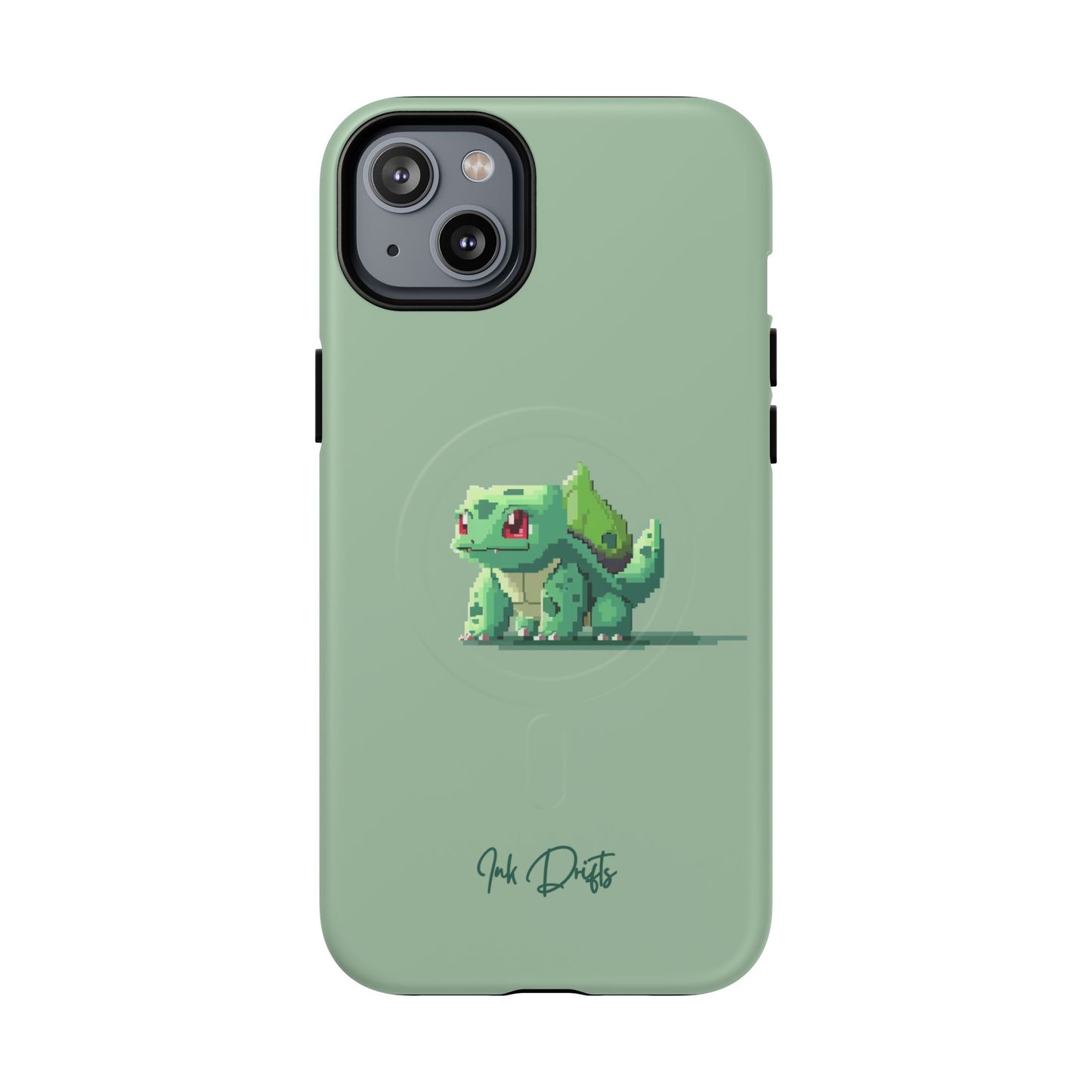 iPhone 14 Plus Matte Phone Case - Pixel Bulbasaur | MagSafe iPhone Case