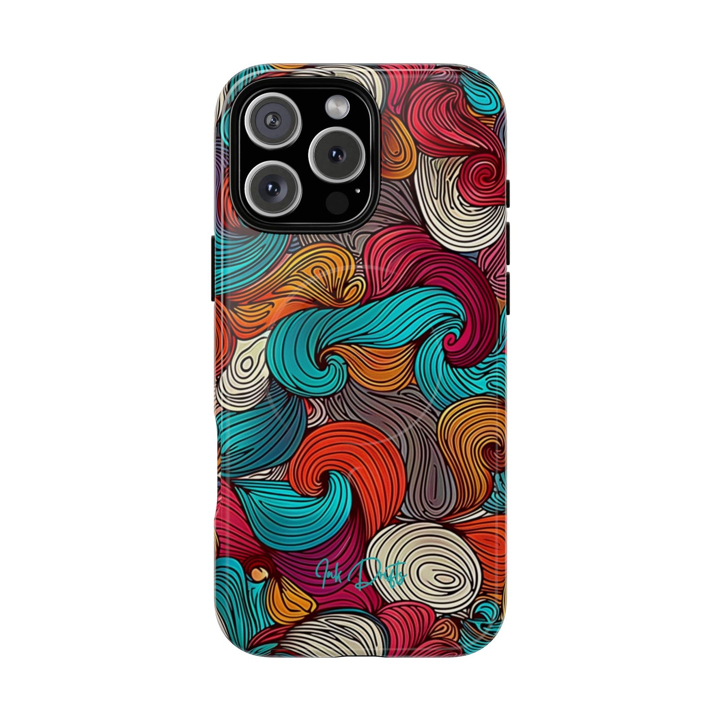 iPhone 16 Pro Max Glossy Phone Case - Vivid Curls | MagSafe iPhone Case