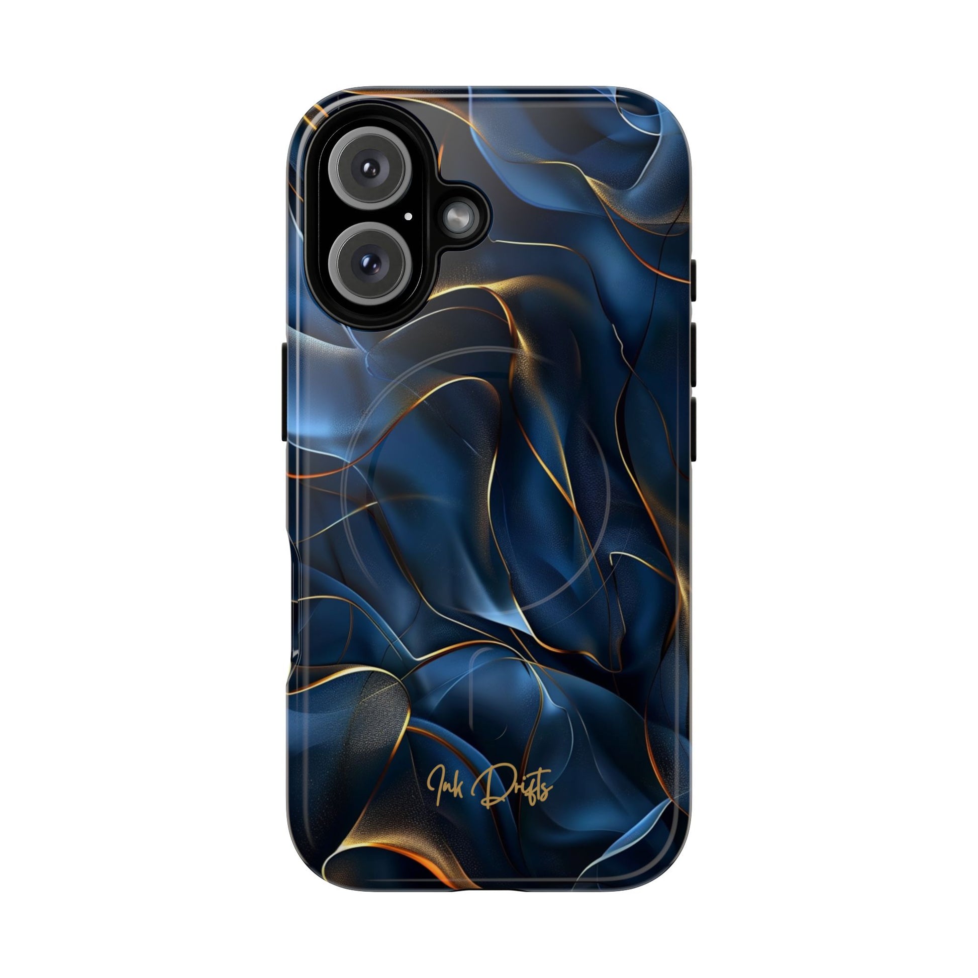 iPhone 16 Glossy Phone Case - Golden Currents | MagSafe iPhone Case