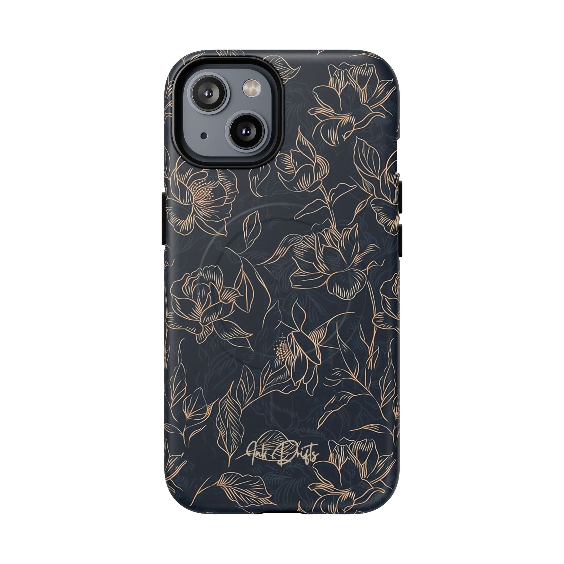 iPhone 14 Matte Phone Case - Golden Elegance | MagSafe iPhone Case