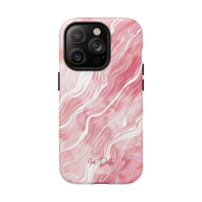 iPhone 14 Pro Matte Phone Case - Blush Waves | MagSafe iPhone Case