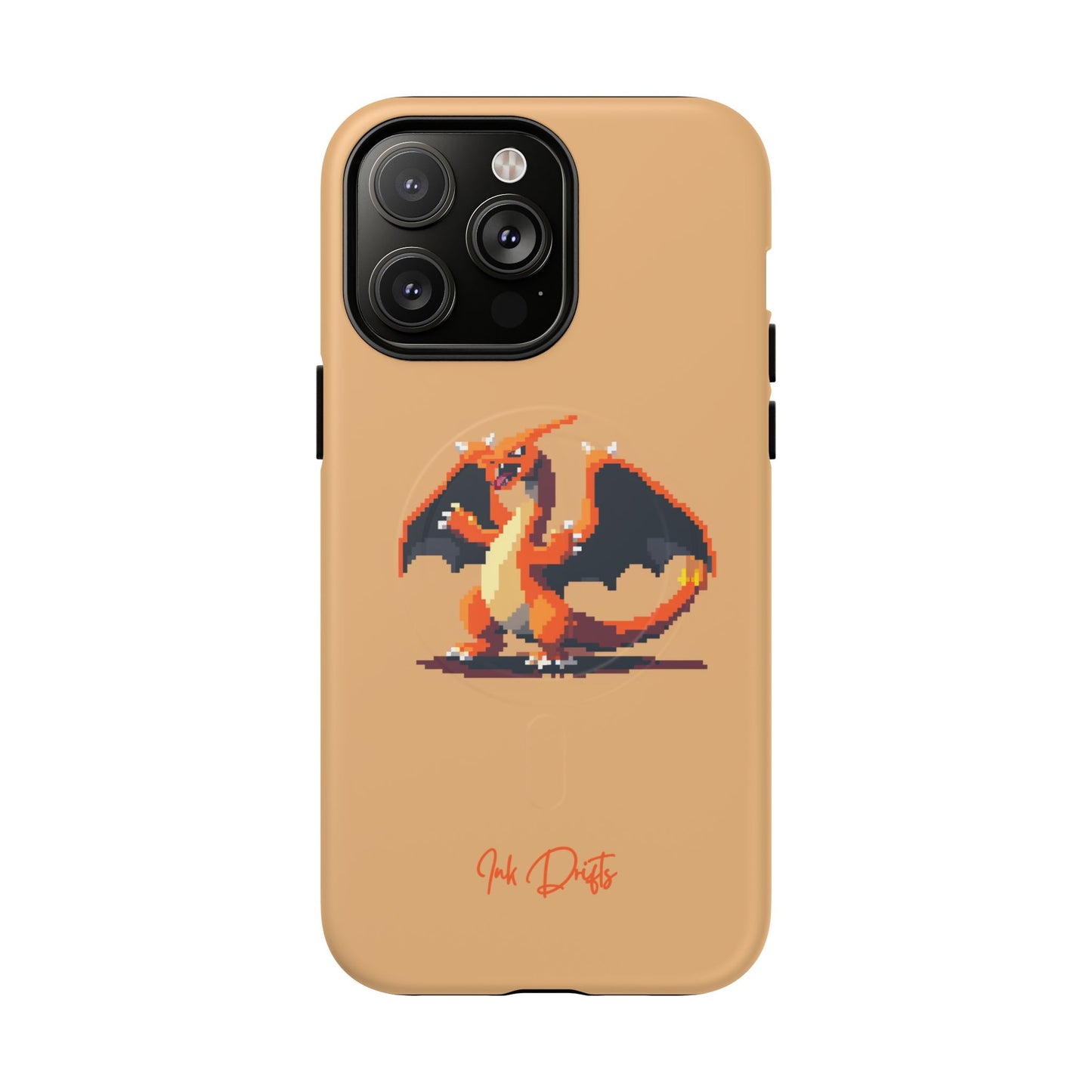 iPhone 14 Pro Max Matte Phone Case - Pixel Charizard | MagSafe iPhone Case