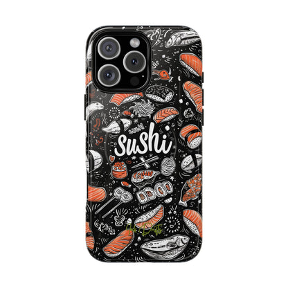 iPhone 16 Pro Max Glossy Phone Case - Sushi Delight | MagSafe iPhone Case