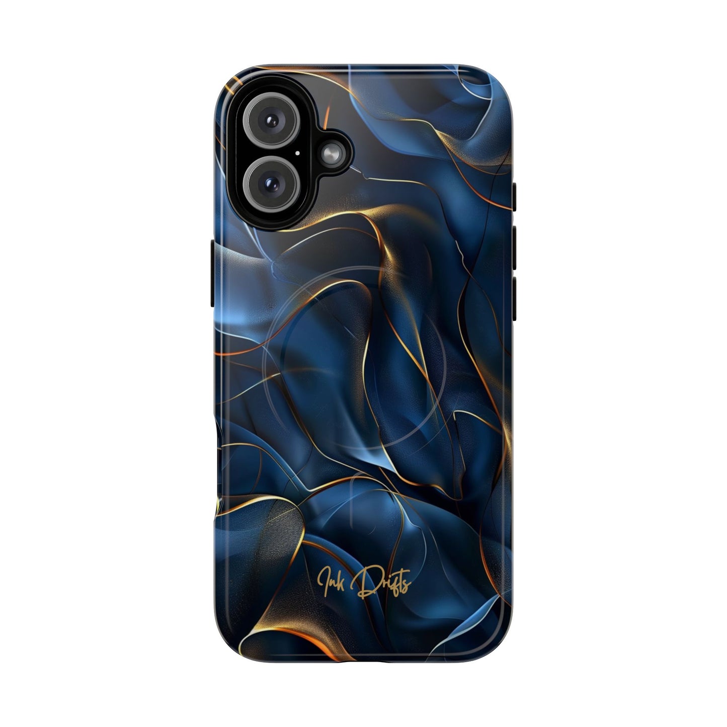 iPhone 16 Plus Glossy Phone Case - Golden Currents | MagSafe iPhone Case