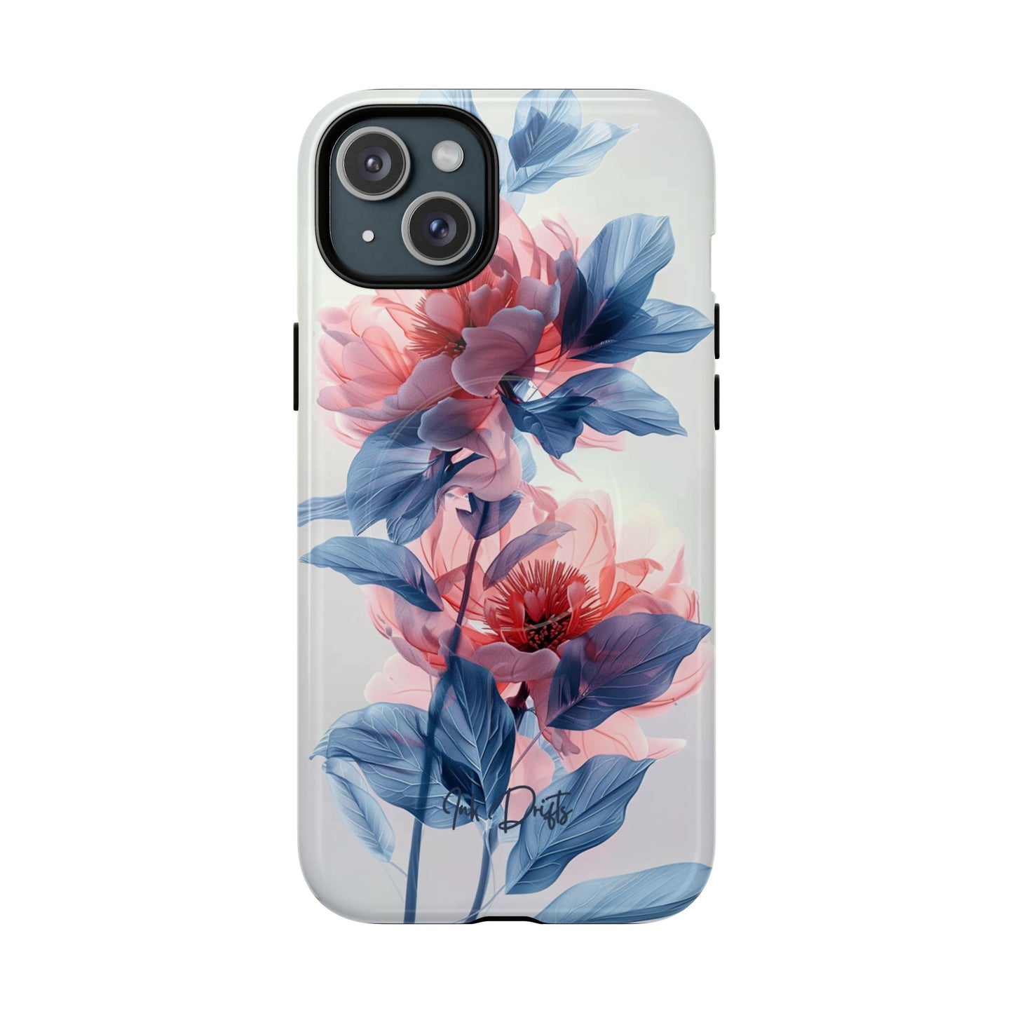 iPhone 15 Plus Glossy Phone Case - Ethereal Blooms | MagSafe iPhone Case