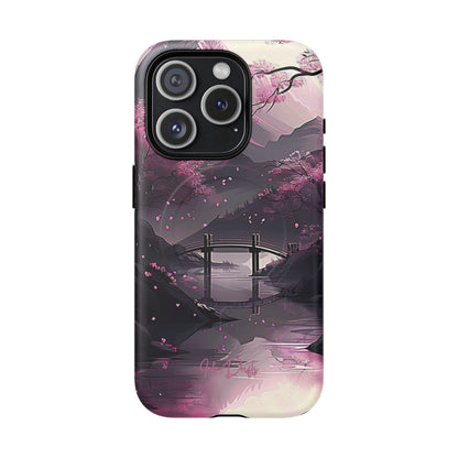 iPhone 15 Pro Matte Phone Case - Blossom Bridge | MagSafe iPhone Case