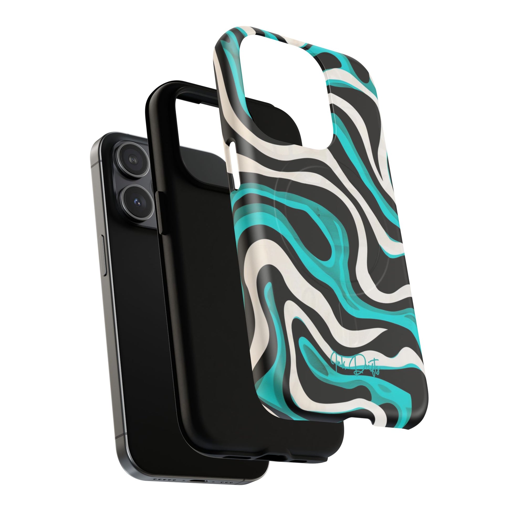 Phone Case - Aqua Strata | MagSafe iPhone Case