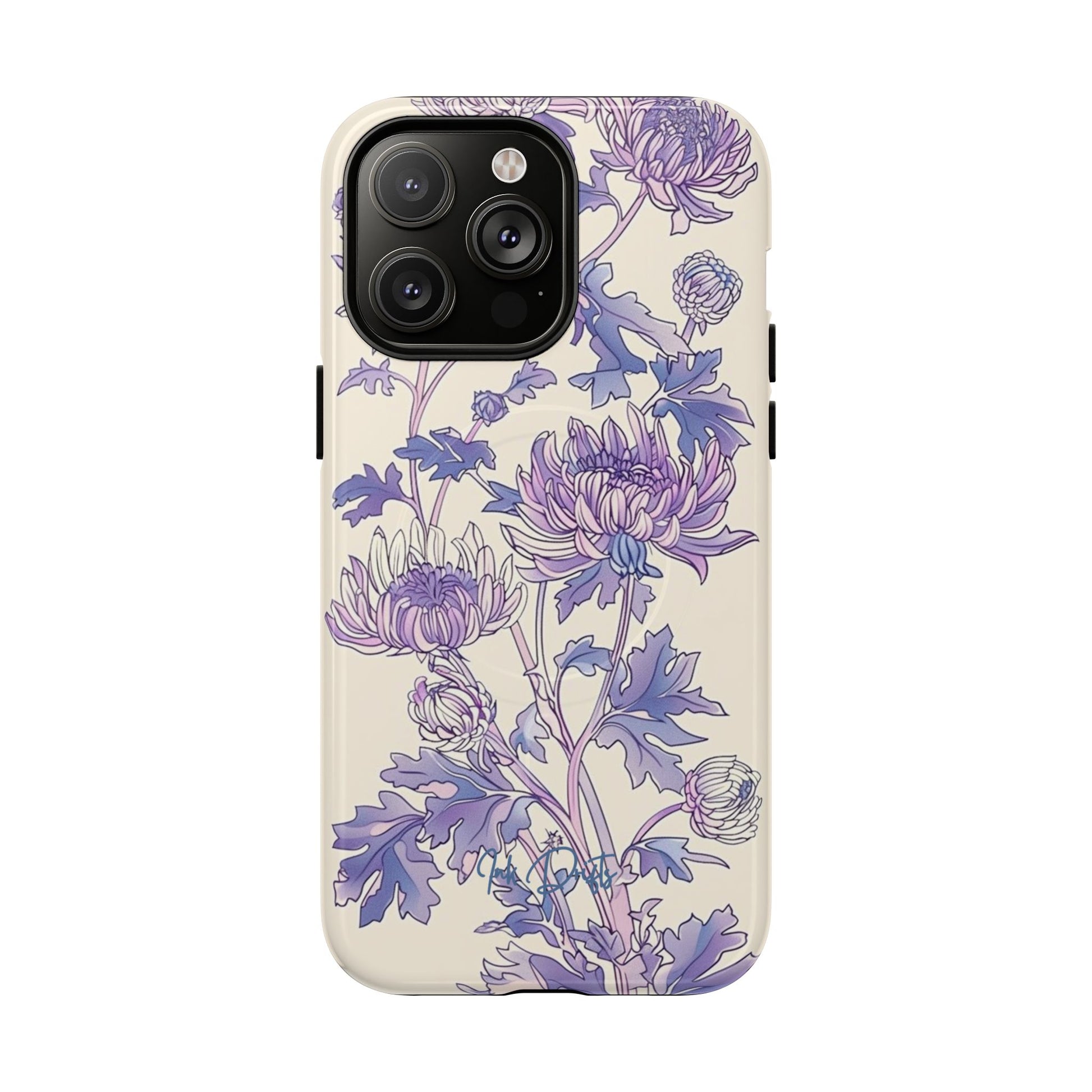 iPhone 14 Pro Max Glossy Phone Case - Lavender Bloom | MagSafe iPhone Case